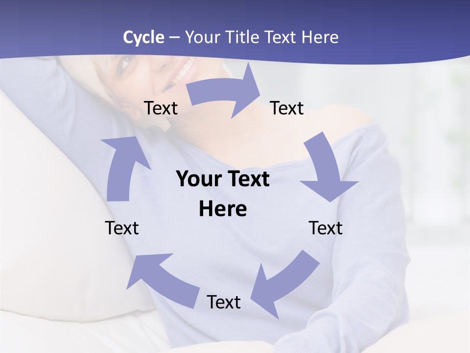 Lady Pretty Caucasian PowerPoint Template