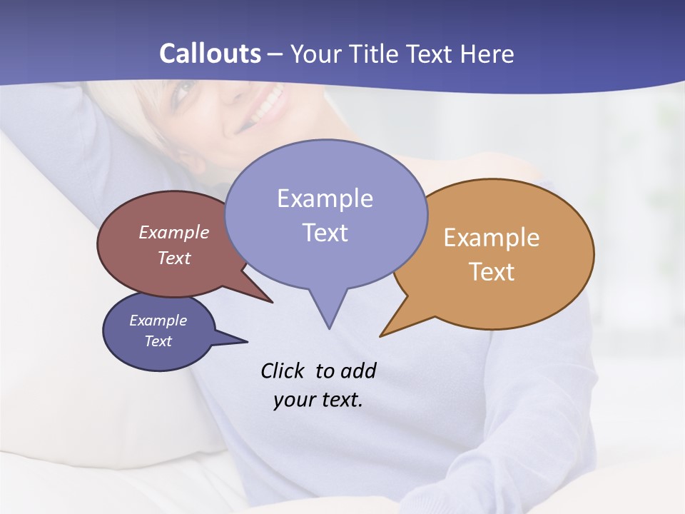 Lady Pretty Caucasian PowerPoint Template