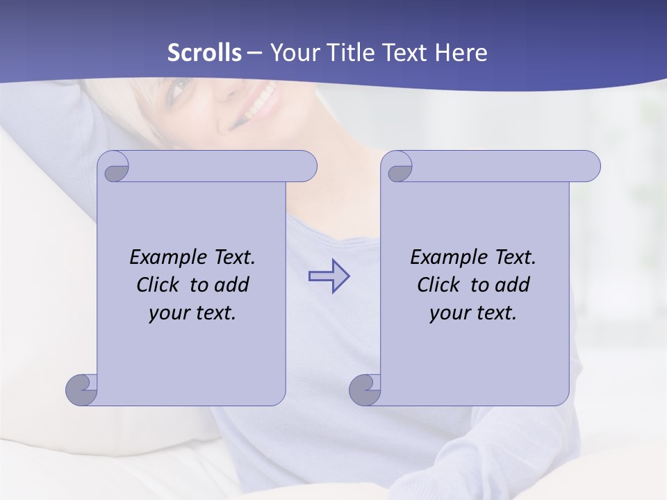 Lady Pretty Caucasian PowerPoint Template
