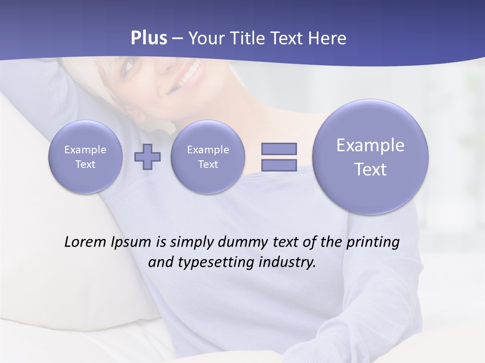 Lady Pretty Caucasian PowerPoint Template