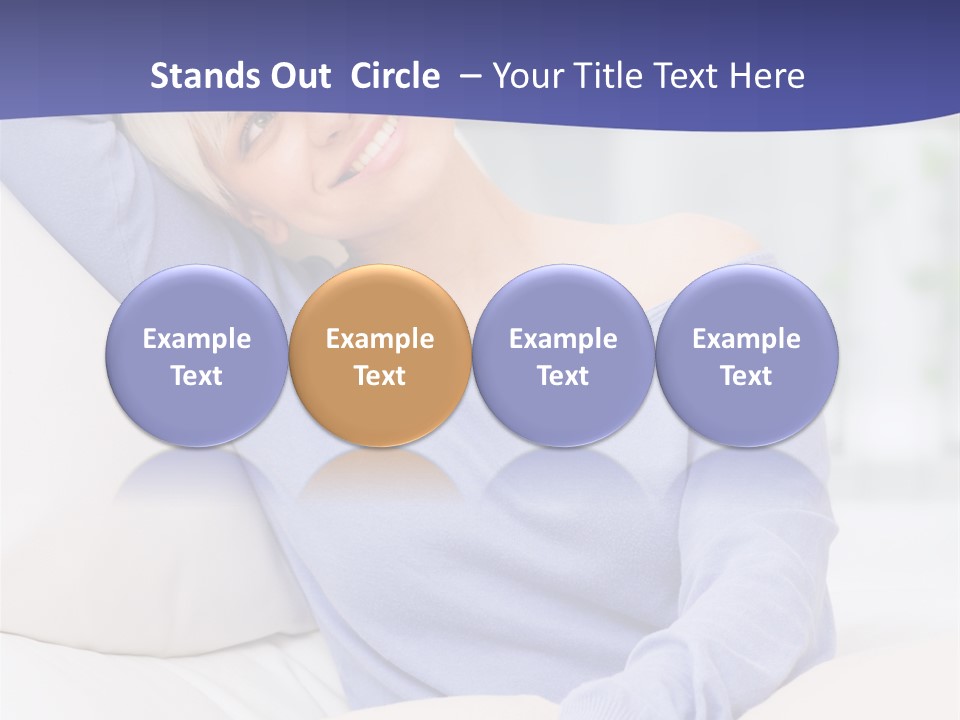 Lady Pretty Caucasian PowerPoint Template