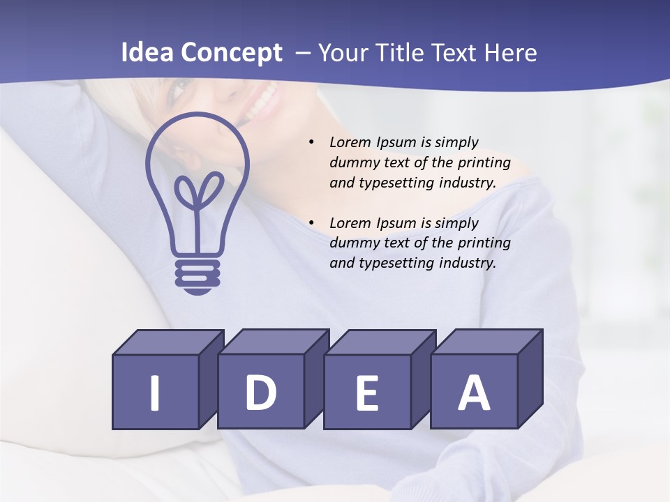 Lady Pretty Caucasian PowerPoint Template