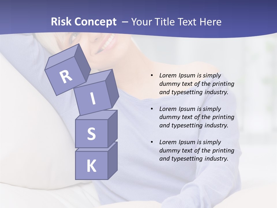 Lady Pretty Caucasian PowerPoint Template