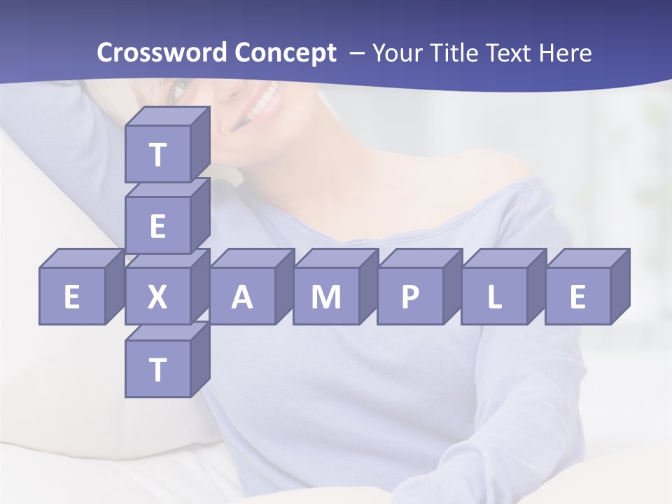 Lady Pretty Caucasian PowerPoint Template