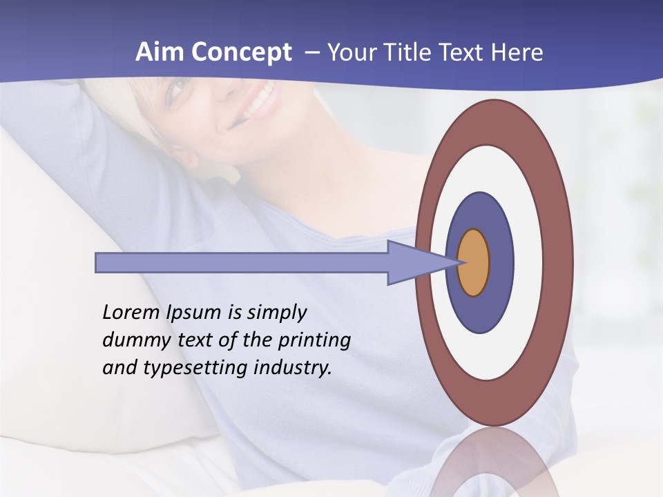 Lady Pretty Caucasian PowerPoint Template