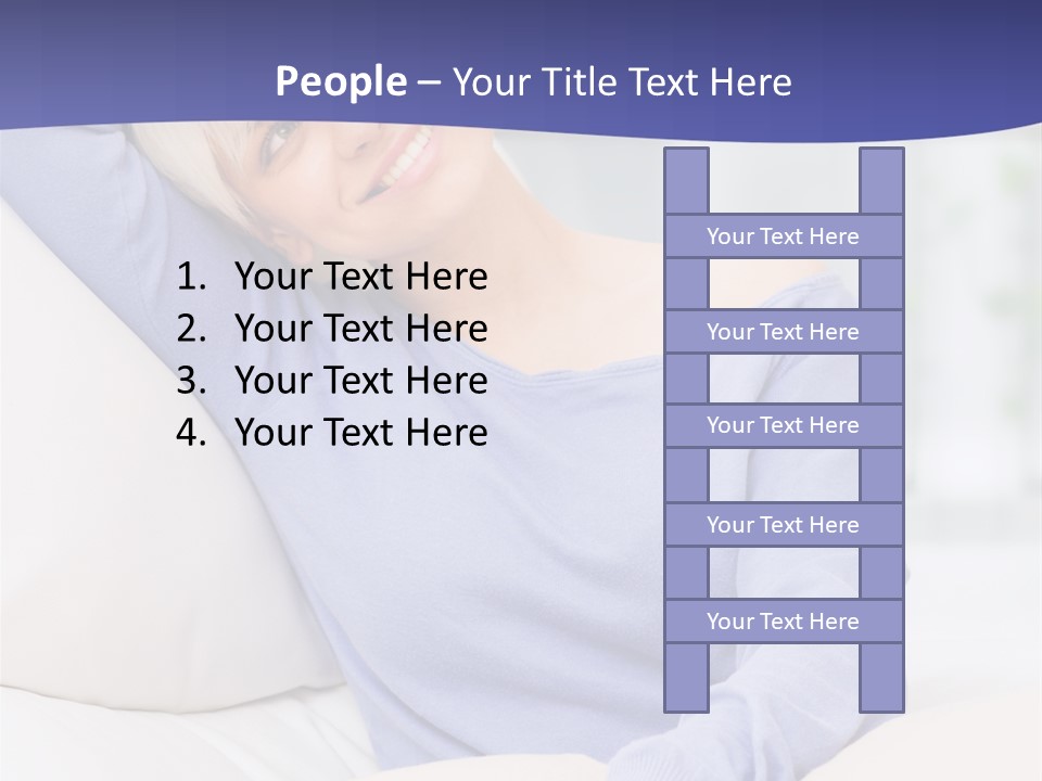 Lady Pretty Caucasian PowerPoint Template