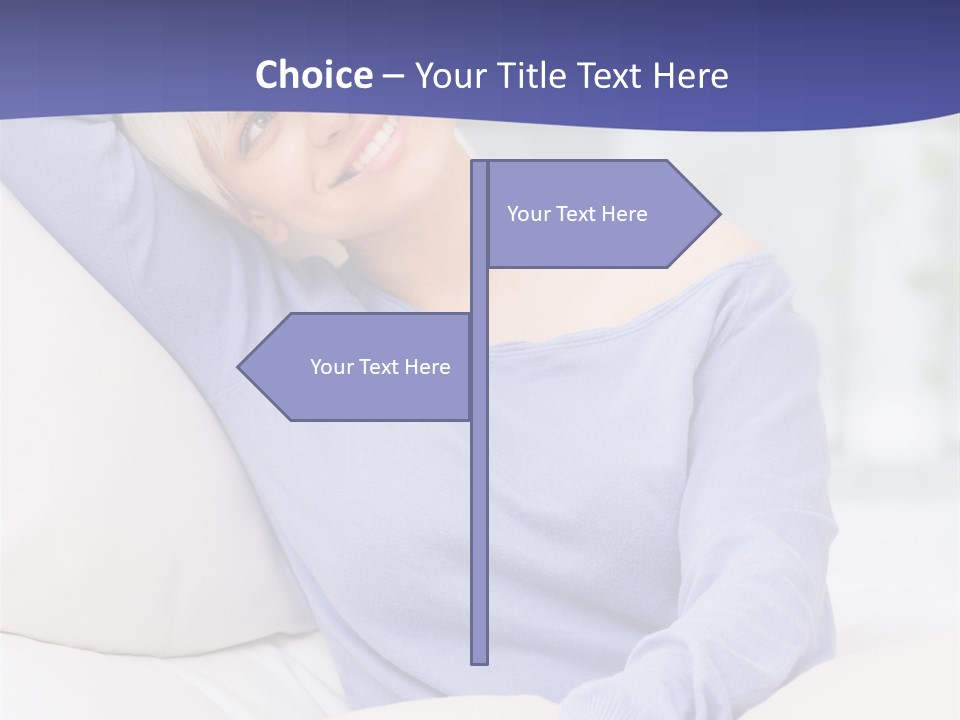 Lady Pretty Caucasian PowerPoint Template