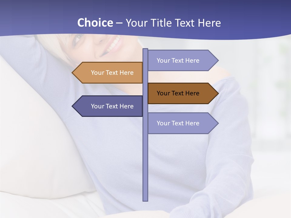 Lady Pretty Caucasian PowerPoint Template