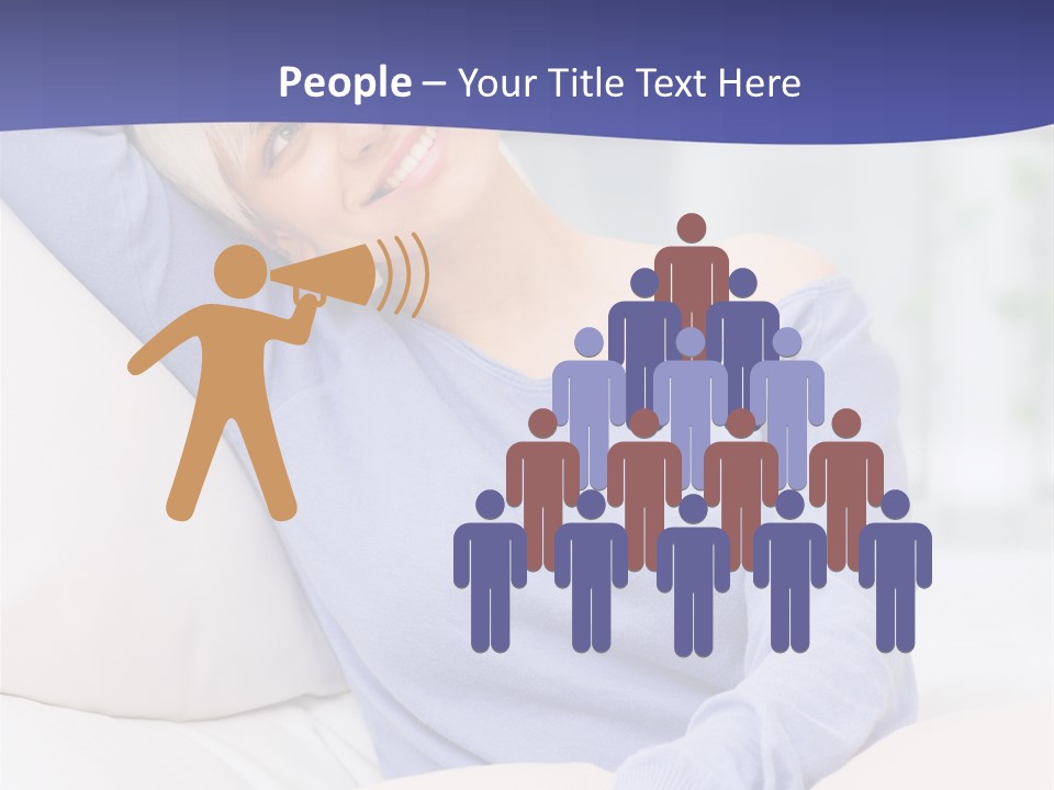 Lady Pretty Caucasian PowerPoint Template