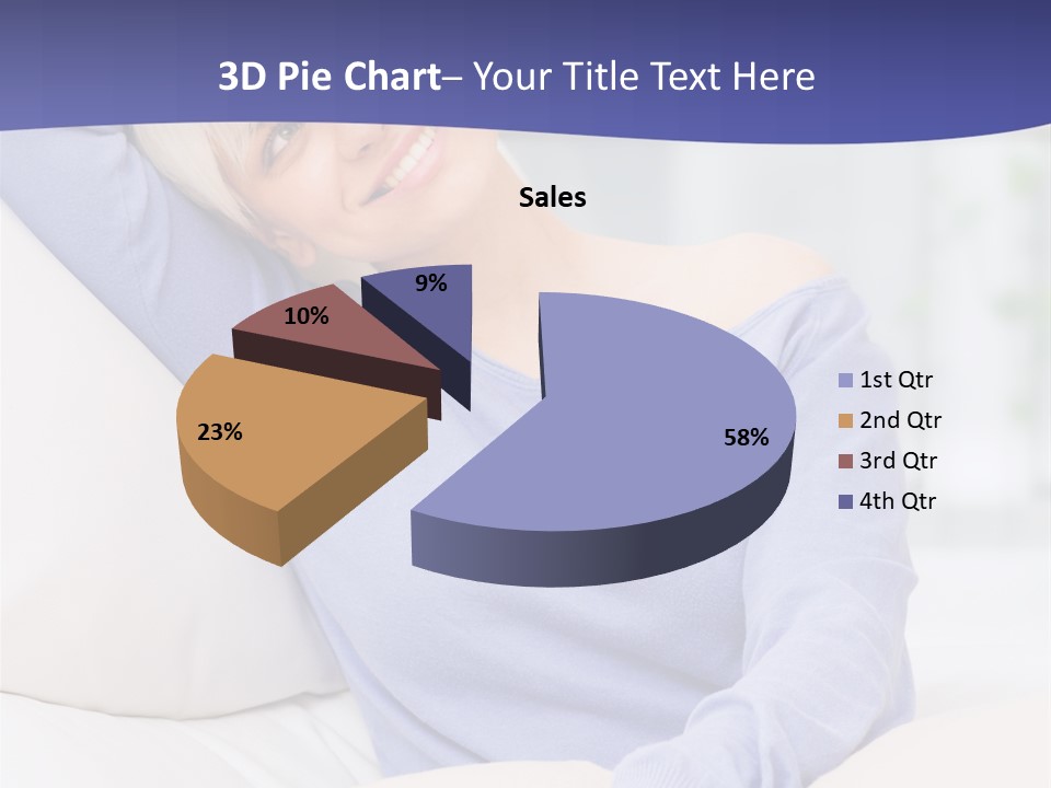 Lady Pretty Caucasian PowerPoint Template