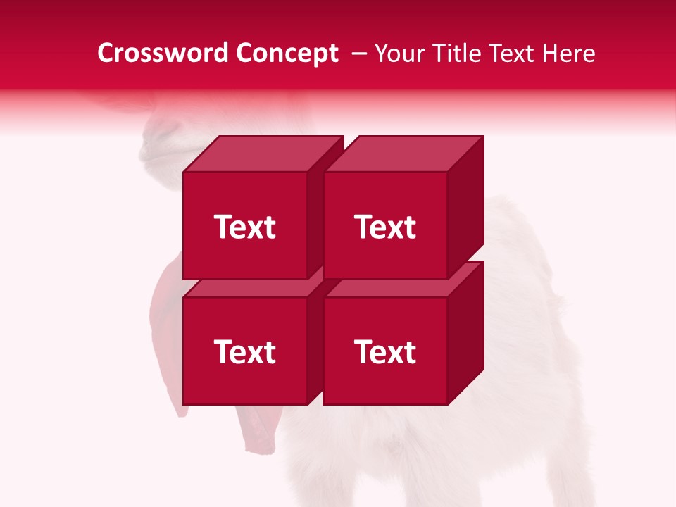 One Animal Agriculture Isolated On White PowerPoint Template