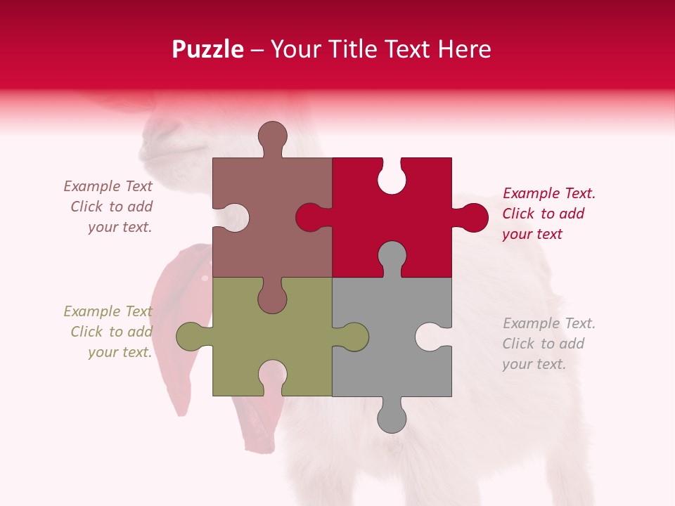 One Animal Agriculture Isolated On White PowerPoint Template