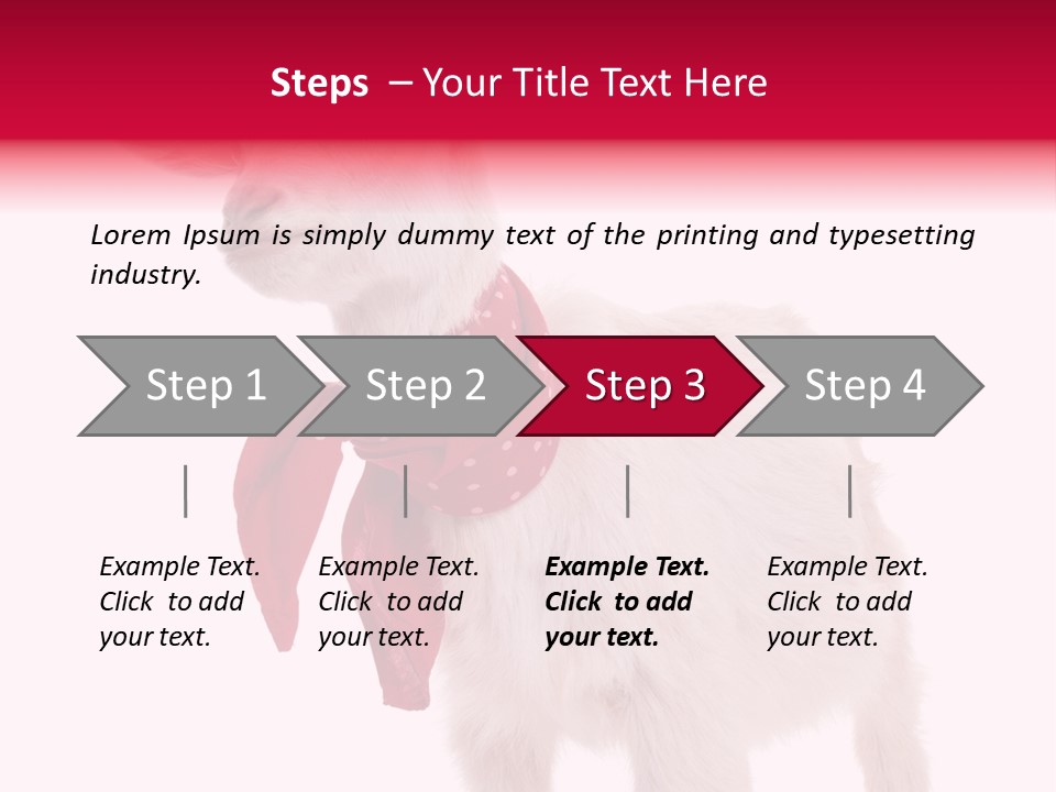 One Animal Agriculture Isolated On White PowerPoint Template