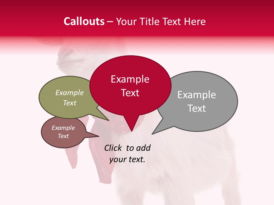 One Animal Agriculture Isolated On White PowerPoint Template