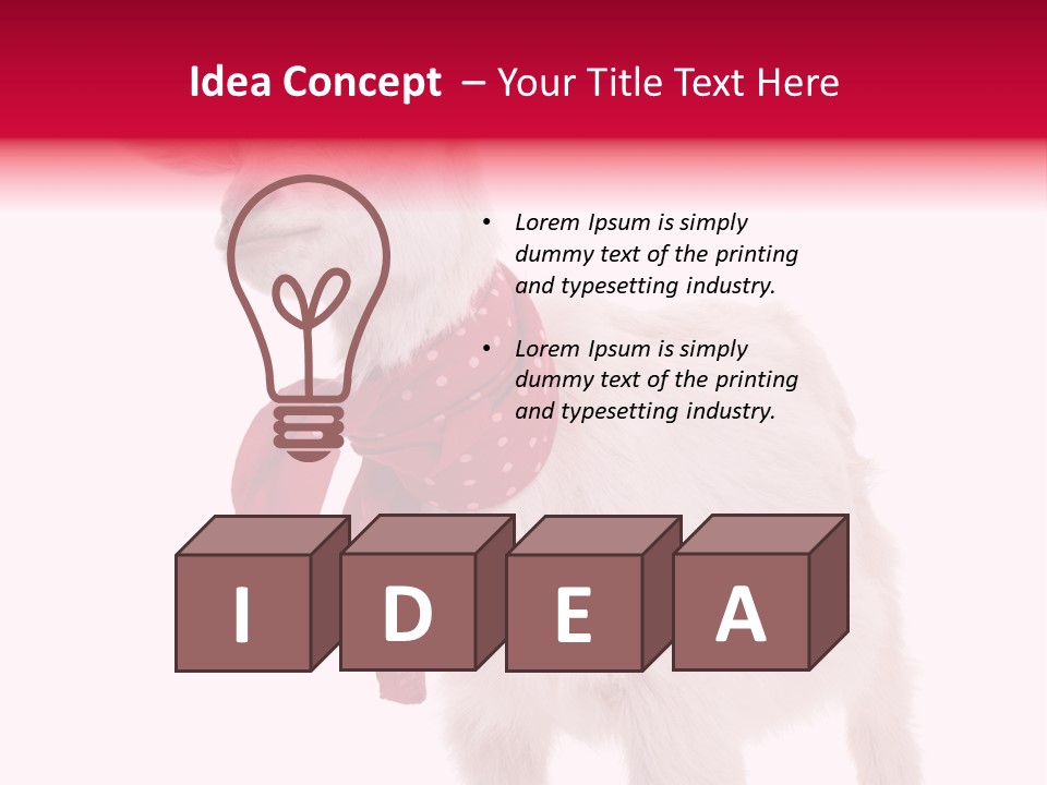 One Animal Agriculture Isolated On White PowerPoint Template