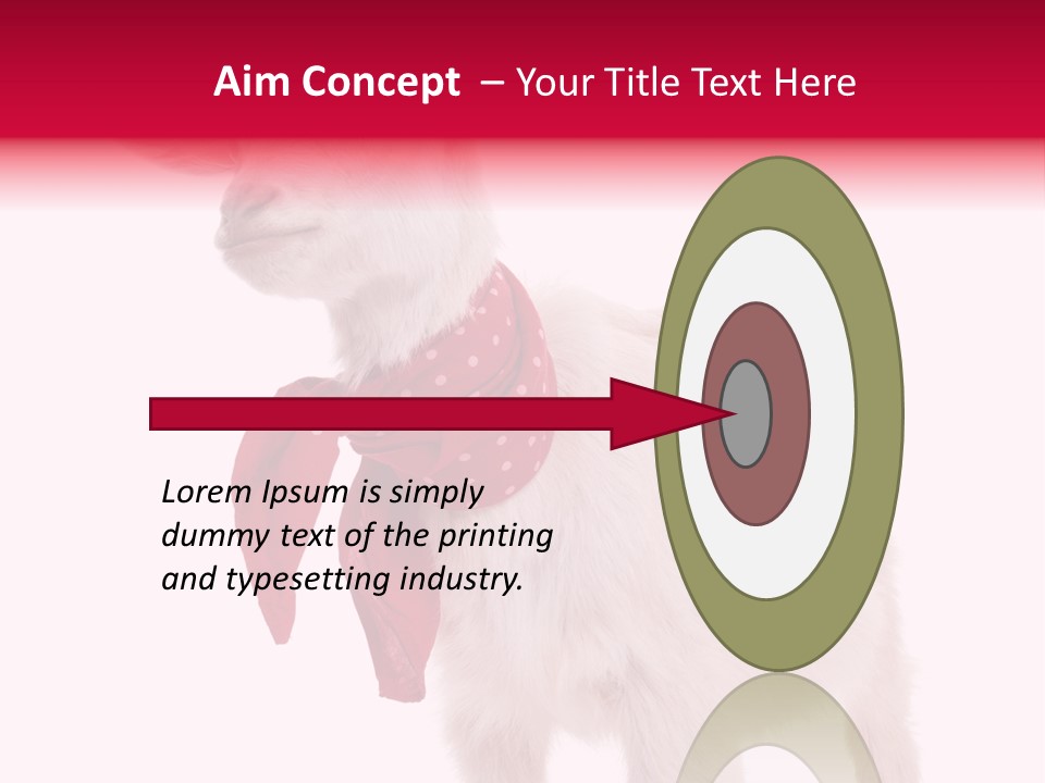 One Animal Agriculture Isolated On White PowerPoint Template