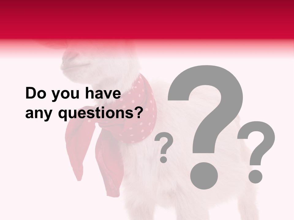 One Animal Agriculture Isolated On White PowerPoint Template