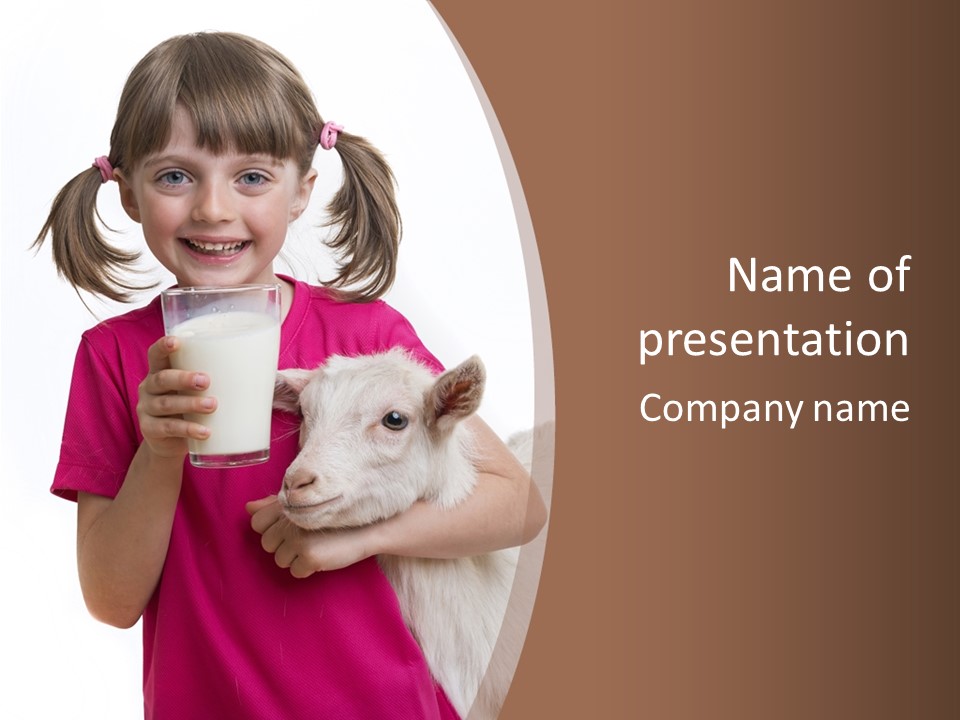 Caucasian Dairy Healthy PowerPoint Template