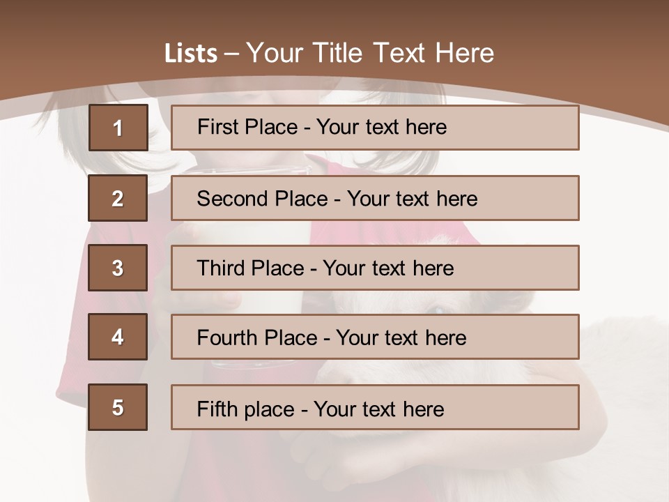 Caucasian Dairy Healthy PowerPoint Template