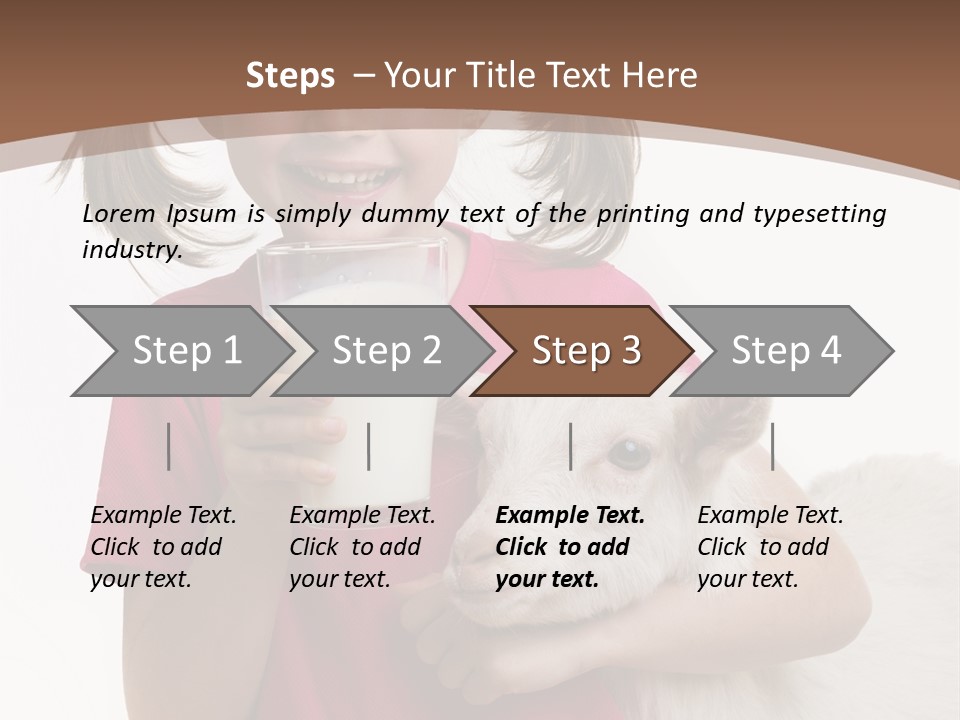 Caucasian Dairy Healthy PowerPoint Template