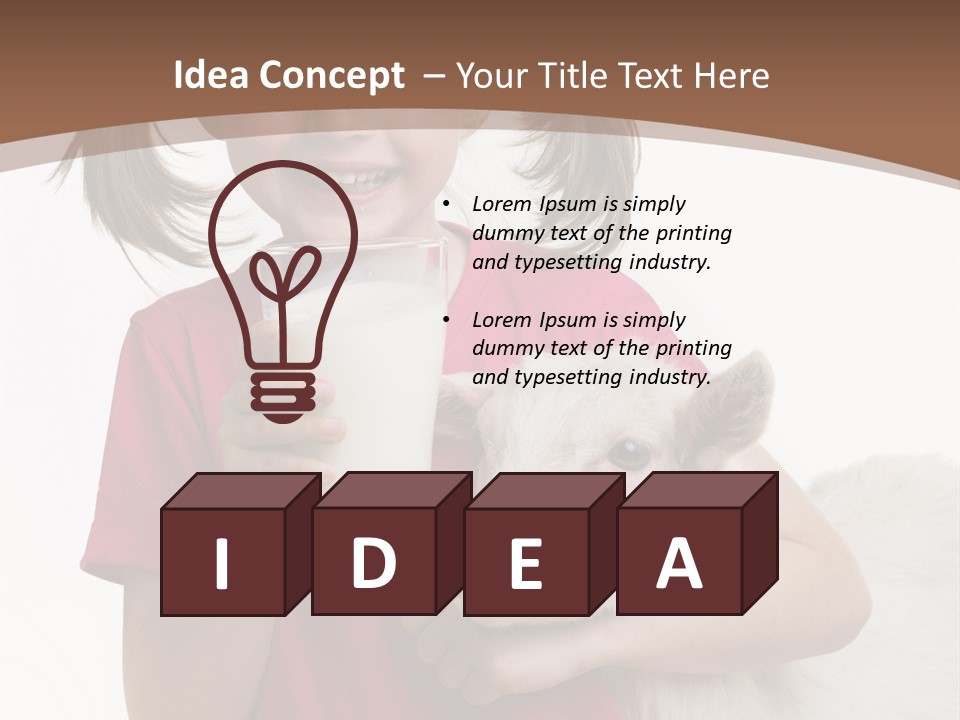 Caucasian Dairy Healthy PowerPoint Template