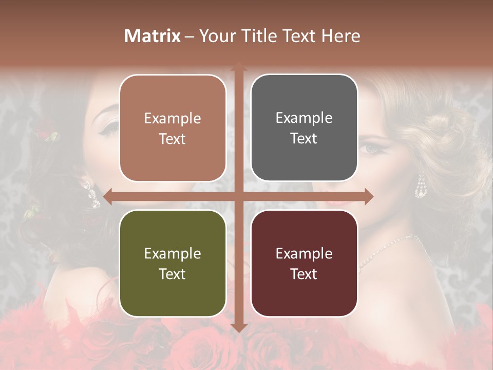 Beautiful Female Couple PowerPoint Template