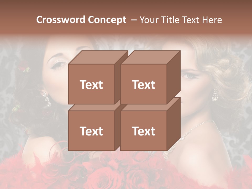 Beautiful Female Couple PowerPoint Template