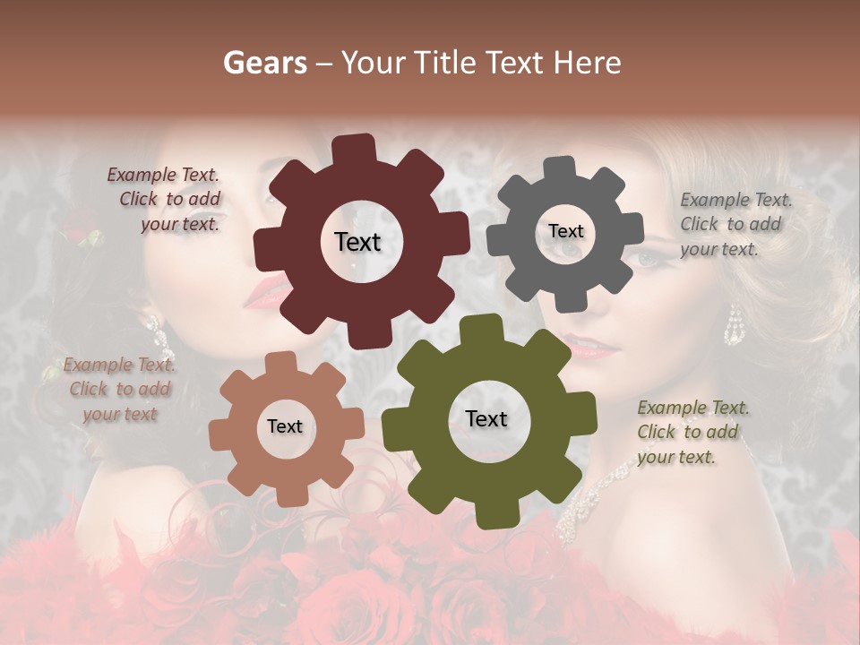 Beautiful Female Couple PowerPoint Template