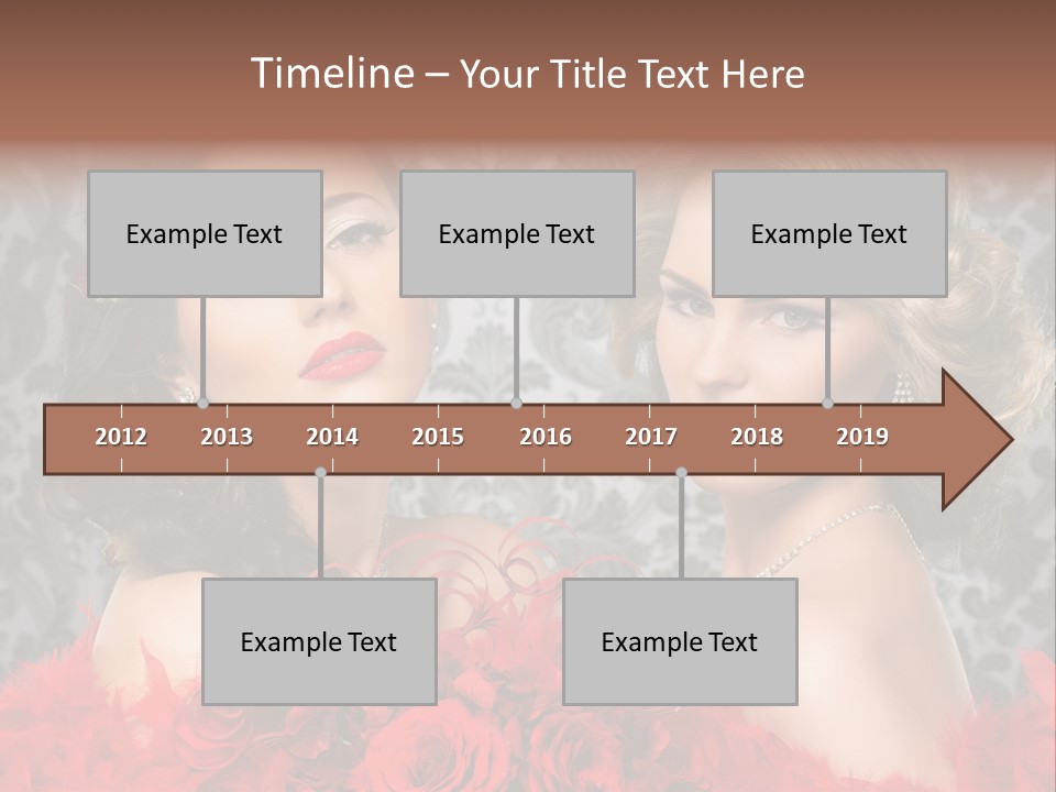 Beautiful Female Couple PowerPoint Template