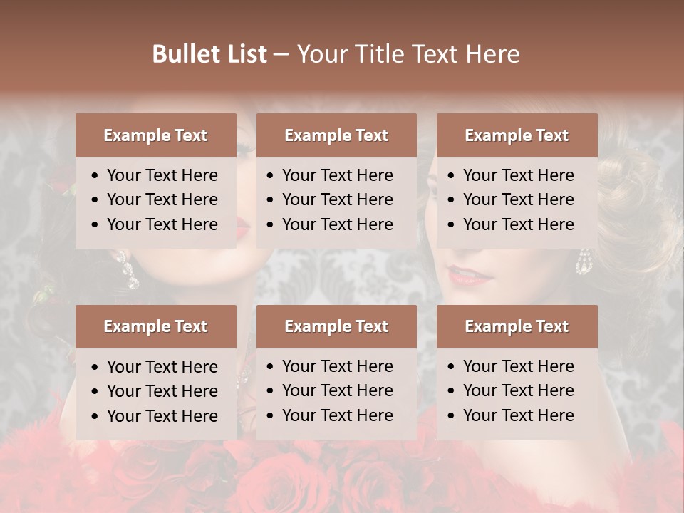 Beautiful Female Couple PowerPoint Template