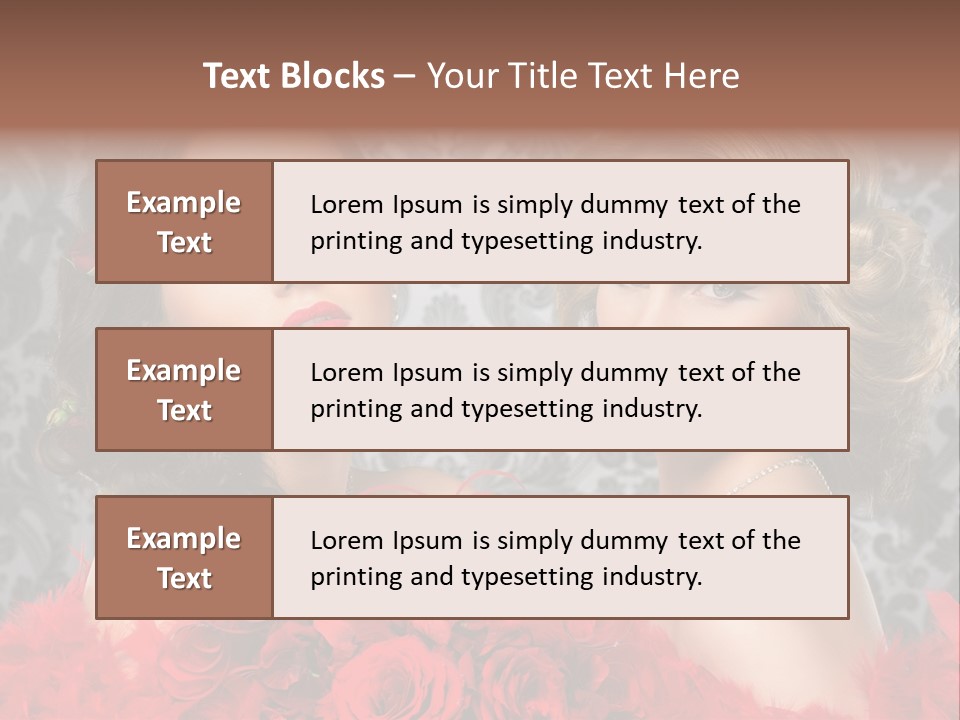 Beautiful Female Couple PowerPoint Template
