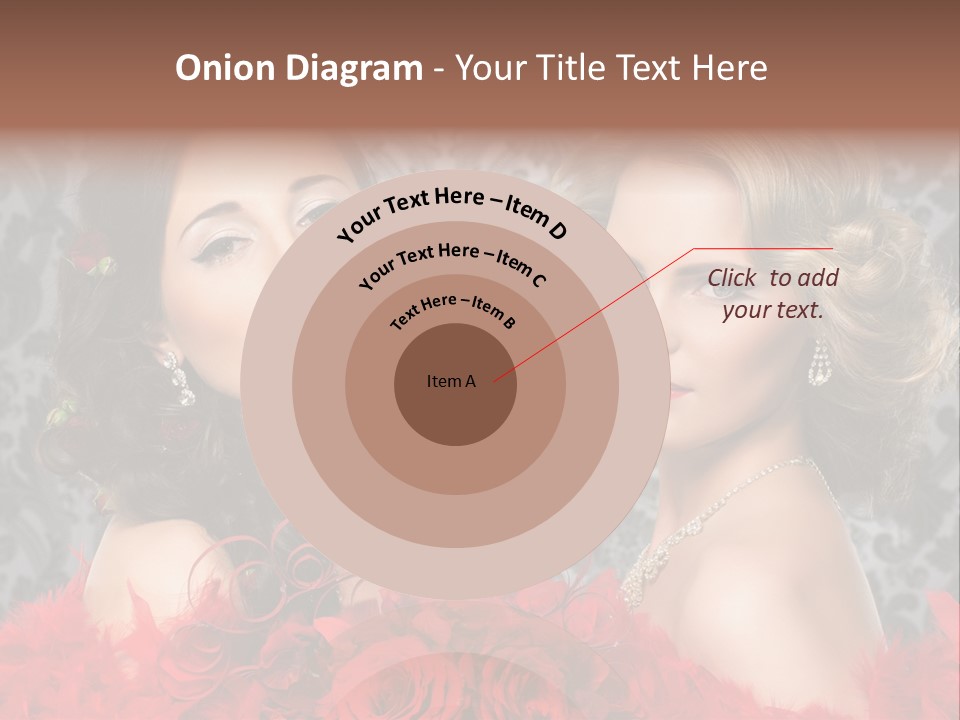 Beautiful Female Couple PowerPoint Template