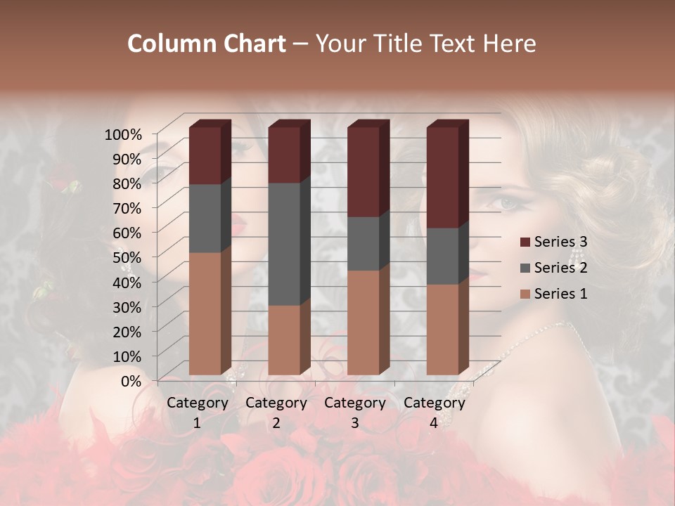 Beautiful Female Couple PowerPoint Template