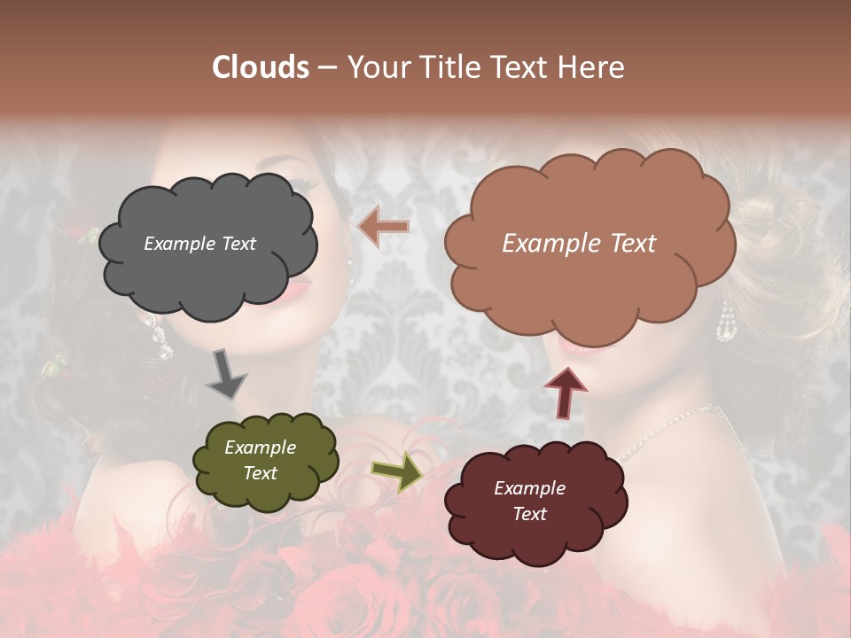 Beautiful Female Couple PowerPoint Template