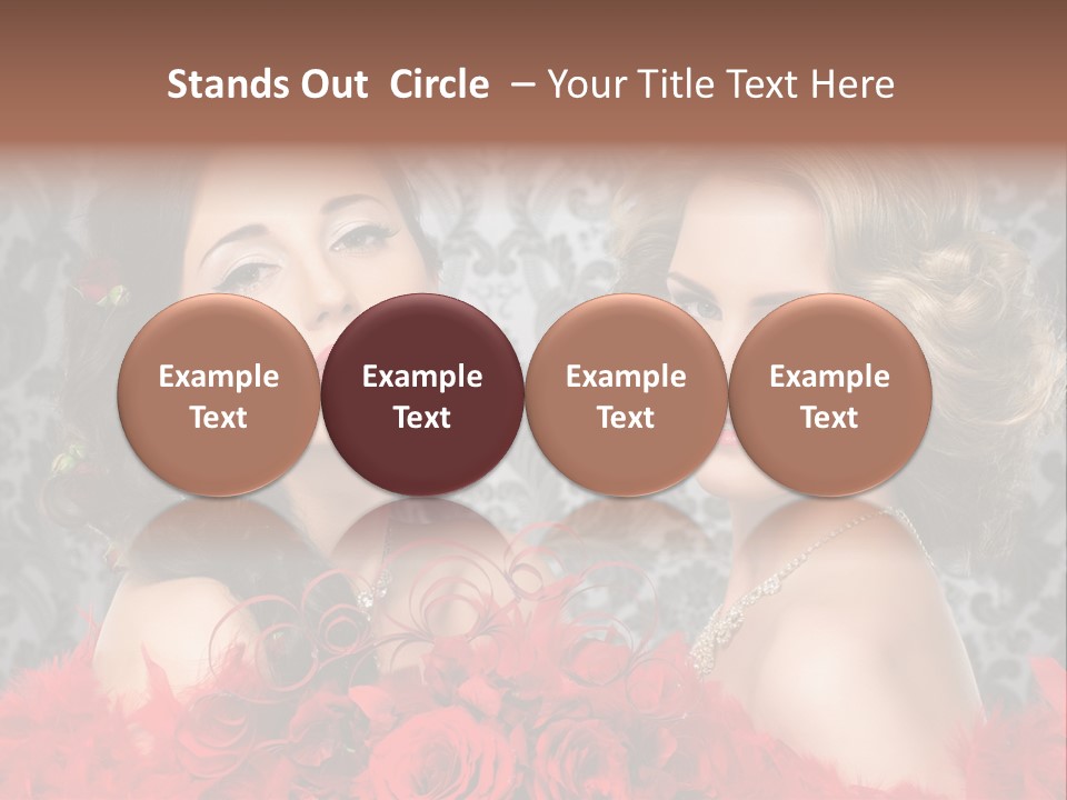 Beautiful Female Couple PowerPoint Template