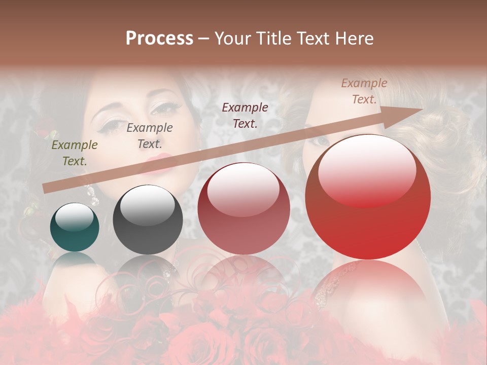 Beautiful Female Couple PowerPoint Template