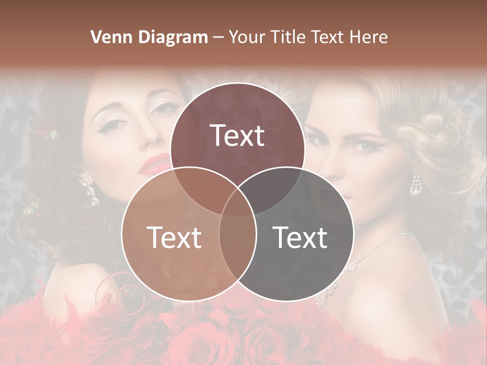 Beautiful Female Couple PowerPoint Template