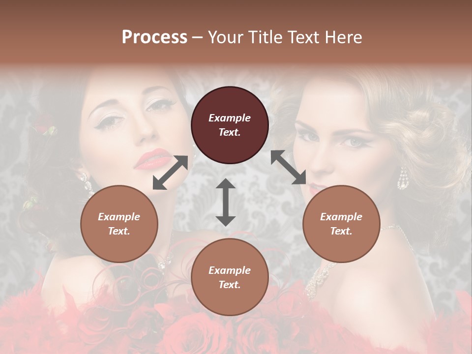 Beautiful Female Couple PowerPoint Template