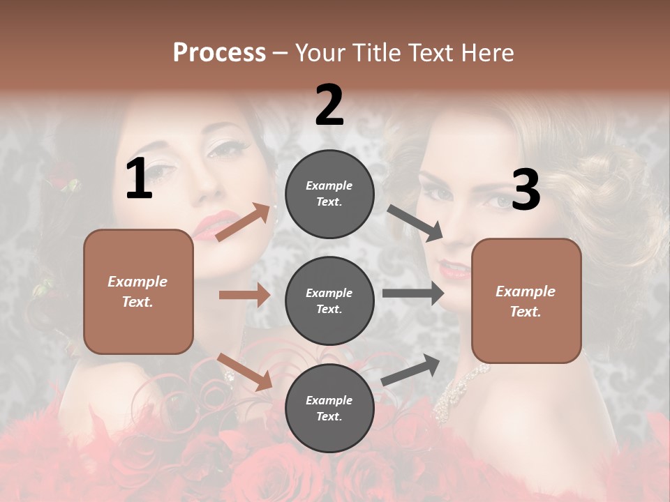 Beautiful Female Couple PowerPoint Template