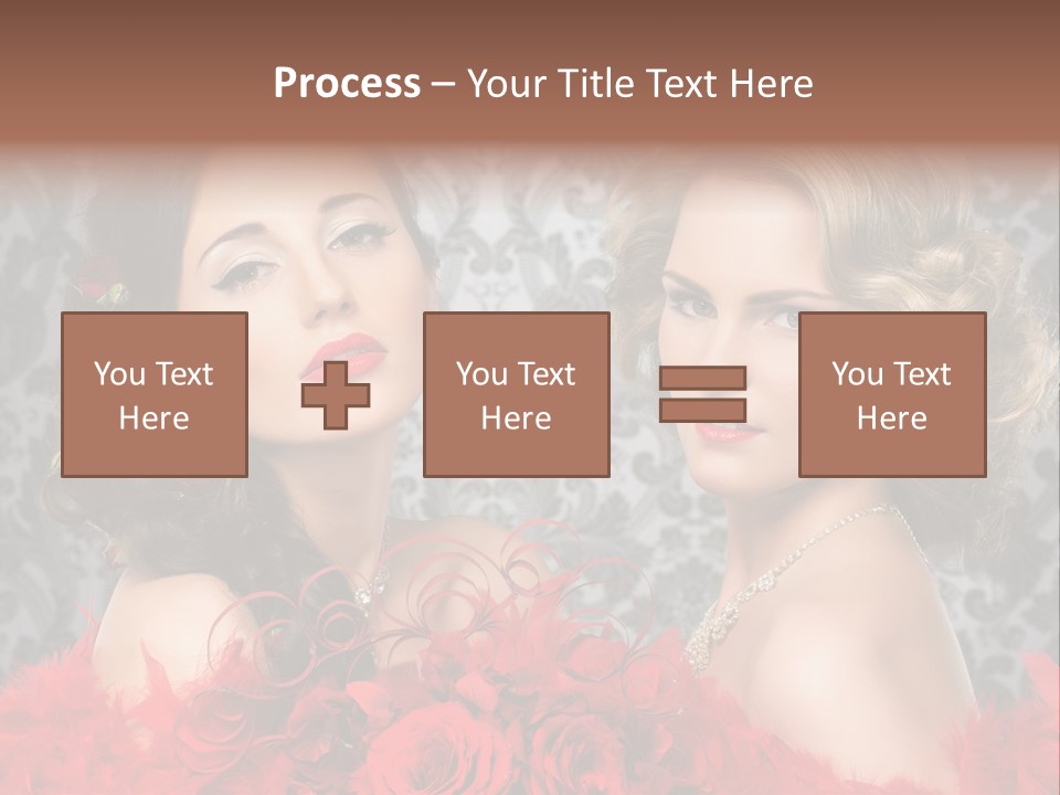 Beautiful Female Couple PowerPoint Template