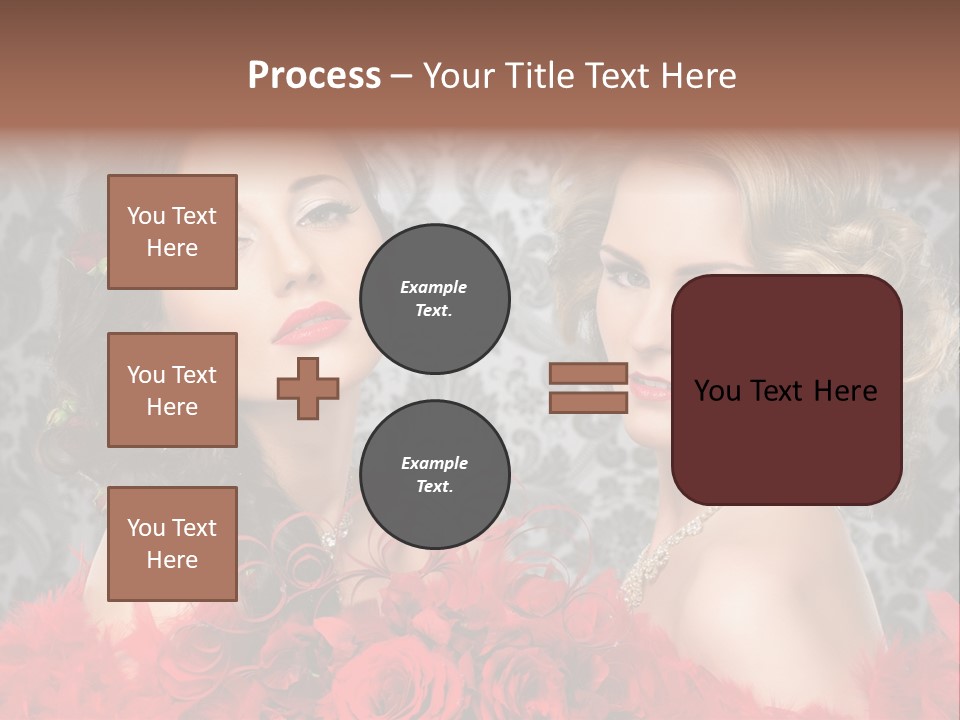 Beautiful Female Couple PowerPoint Template