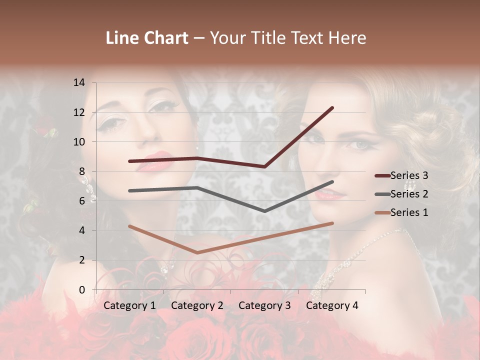 Beautiful Female Couple PowerPoint Template