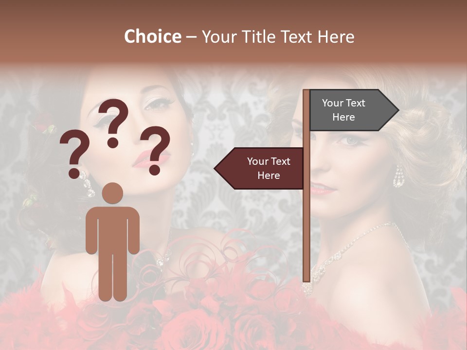 Beautiful Female Couple PowerPoint Template