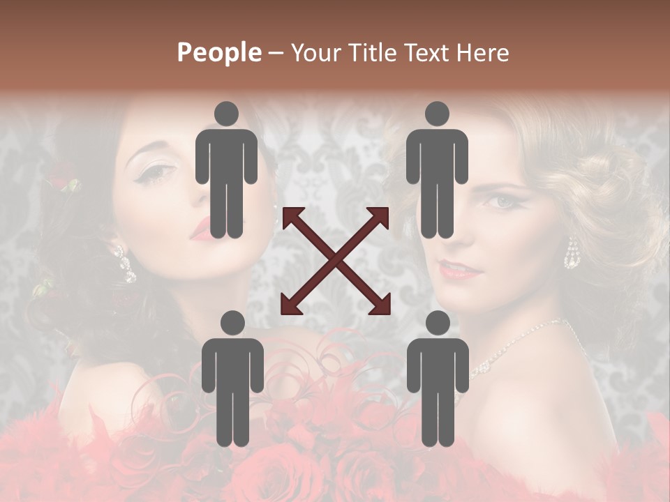 Beautiful Female Couple PowerPoint Template