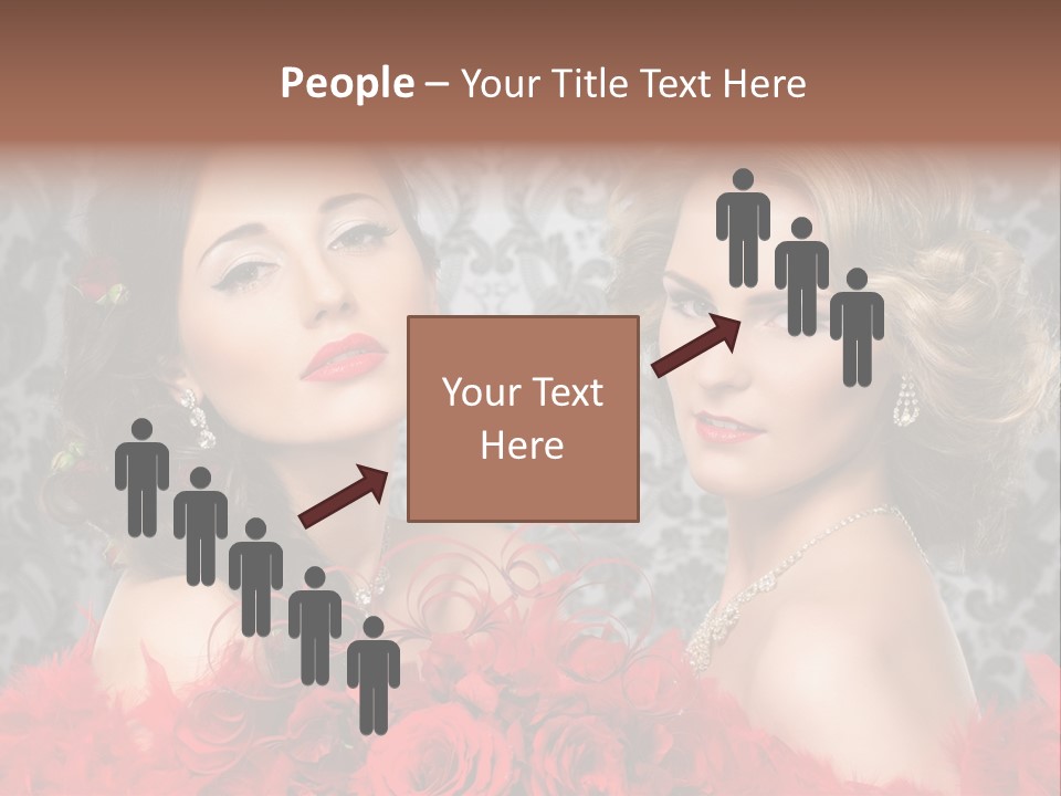 Beautiful Female Couple PowerPoint Template