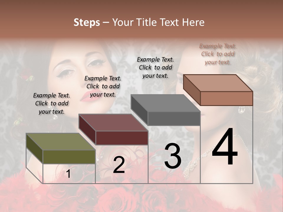 Beautiful Female Couple PowerPoint Template