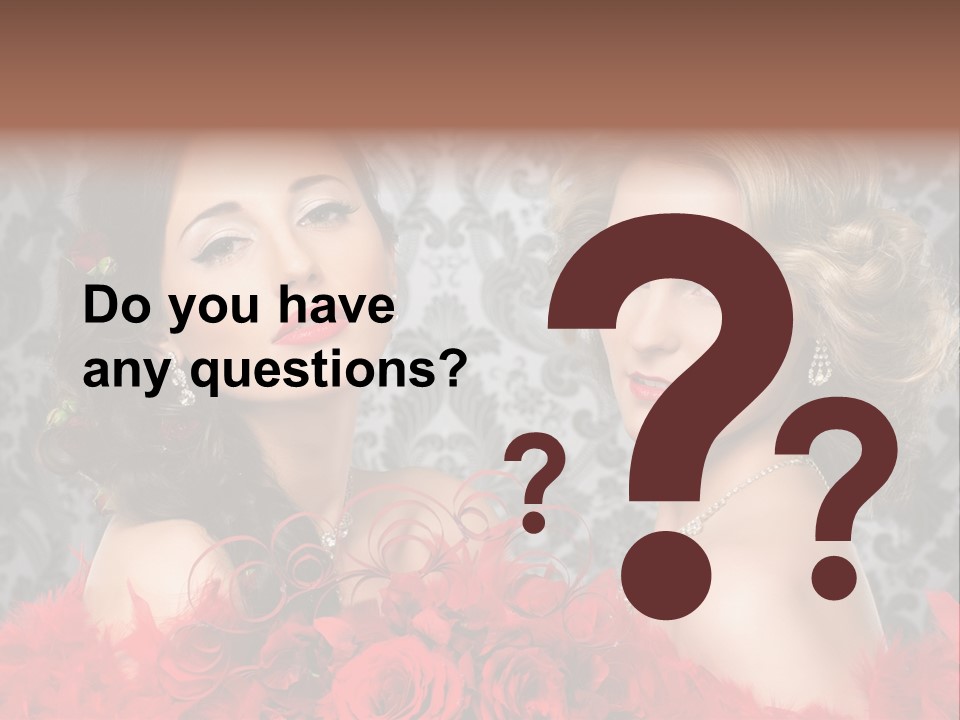 Beautiful Female Couple PowerPoint Template