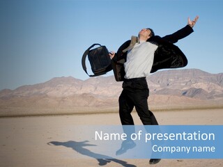 Energy Jump Tie PowerPoint Template