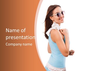 Sch Weiblich Sommer PowerPoint Template