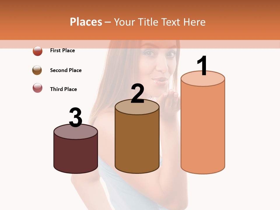 Frau Kleid Schlank PowerPoint Template